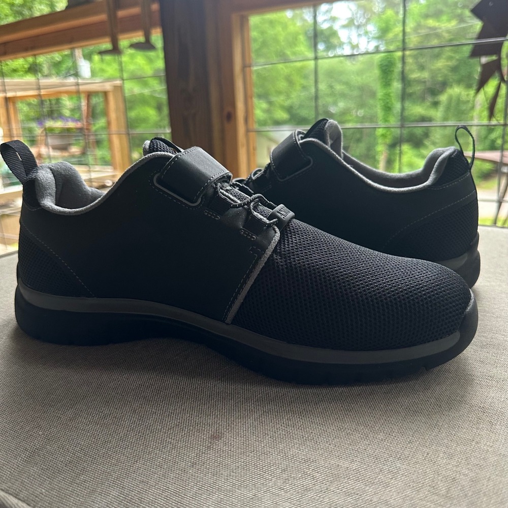 Anodyne No. 46 Mens Sport Jogger Black Grey Diabetic Shoes 11W M046-13-W-110